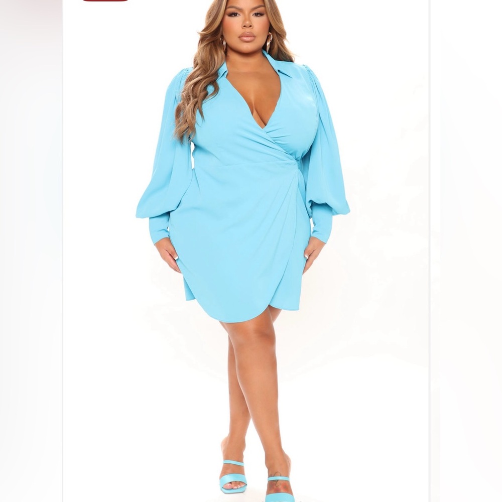 Fashion Nova Teal Mini Dress
